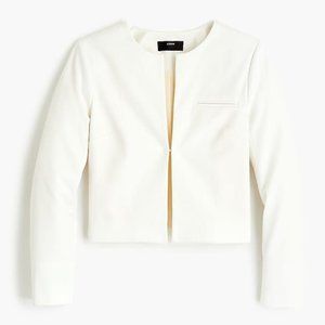 Collarless Cropped Jacket